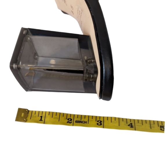 Vintage 90s BCBG Gray Plastic Mules Chunky Lucite Heel Square Toe Size 8.5 - Picture 8 of 8